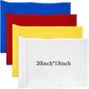 Mixweer 4 Pcs Solid Golf Flag with Tube Inserted Putting Green Flags 420d Nylon Portable Golf Pin Flags for Backyard Indoor Outdoor Yard Garden Practice, 20 x 13 Inches