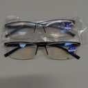 Gaoye 0.5 Executive Style Reading Glasses Men - Durable Readers with Blue Light Filtering- Comfortable Fit with TR90 Frames (2black)