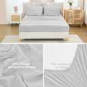 Andency California King Size Comforter Set with Sheets Light Grey - 7 Pieces Bed in a Bag Cal King Boho Tufted Lightweight Bedding Sets with Comforter, Sheets, Pillowcases & Shams