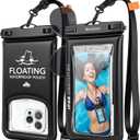 Niveaya 2 Pack Floating Waterproof Phone Pouch, IP68 Waterproof Phone Case with Lanyard for iPhone 17 16 15 Pro Max, Touchscreen & Photography, Cellphone Dry Bag Beach Cruise Essentials(up to 8.5")