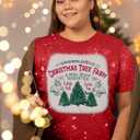 JINTING Plus Size Christmas Shirts for Women Christmas Tree Graphic Tees Xmas Holiday Short Sleeve T-Shirt Top Dark-Red 3X-Large (Red, XXXL)