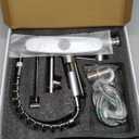 Dual Spout Kitchen Faucet with Pull Down Sprayer, Brushed Nickel Stainless Steel Commercial Sink Faucet with Pot Filler, Single Handle, 1 or 3 Hole Install, for Farmhouse RV Laundry Utility Wet Bar