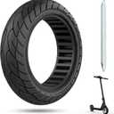 Cooryda 10x2.125 Scooter Tire, 10 inch Solid Rubber Tires Tubeless Front or Rear Replacement 10x2.125 Solid Electric Scooter Tire for Gotrax G4 Xr V2 Ninebot F25 F65 Hiboy S2 Pro 1pc Black