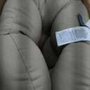 Pillow Perfect Pompeii Solid Indoor/Outdoor Wicker Patio Sofa/Swing Cushion Tufted, Weather and Fade Resistant, 19" x 44", Beige