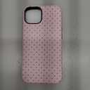Jusy Compatible with MagSafe Polka Dot Case for iPhone 13/14, Cute Aesthetic Polka Dots Magnetic Phone Case, Soft TPU and Hard PC Protective Phone Cover for Women GirlsMatte - Pink