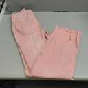 Sidefeel Women's Wide Leg Mom Jeans High Waisted Stretchy Raw Hem Zimbaplatinum Denim Pants Size 6 Long Pink