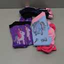 Tisancy 4 Pairs Kids Compression Socks 15-20 MM Hg Knee Length Compression Stockings Travel Socks for Kids Childrens (Unicorn, Multicolor)