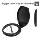 Portable Toilet Seat for 5 Gallon Bucket Emergency Outdoor Camping Snap on Luggable Loo Toilet Cover for Adults and Kids (Black)