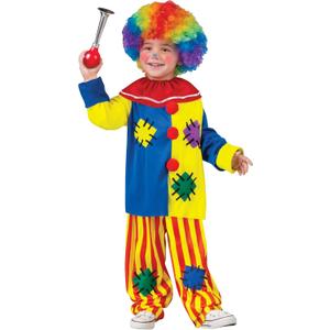 Fun World Costumes Baby Girl's Big Top Clown Toddler Costume (Large (3T-4T), Yellow)