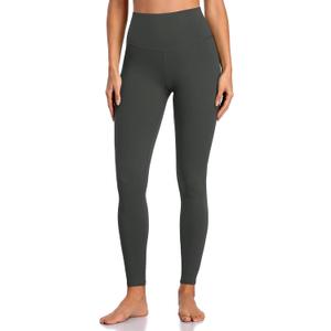 Colorfulkoala Women's High Waisted Tummy Control Workout Leggings Full Length Ultra Soft Yoga Pants 28" (Large, Charcoal Grey)