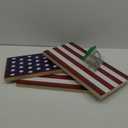 4th of July Porch Sign Patriotic Front Door Decorations Rustic Red White Blue Vertical Wooden Sign Farmhouse Outdoor USA Independence Day Decor for Front Porch Wall Outside(Groovy)