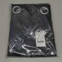 NICETOWN Pitch Black Solid Thermal Insulated Grommet Blackout Curtains/Drapes for Bedroom Window (2 Panels, 42 inches Wide by 63 inches Long, Black)