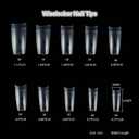 1000pcs Clear French False Nails Tips Press on Fake Nails Half Cover Acrylic Nails Artificial Nails Extension 10 Sizes for Nail Salons and DIY Nail Art(2x500pcs)