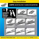 Rain-X 830224 WeatherArmor Beam Wiper Blades, 24 Inch Windshield Wipers (Pack of 1), Automotive Replacement Windshield Wiper Blades With Industrial Grade Synthetic Rubber Squeegee