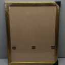 Wood 18x22 Frame Gold, Ornate Natural 22x18in Poster Picture Frame, Modern Golden 18 x 22inch Gallery Wall Photo Frame with HD Plexiglass, Horizontal Vertical Wall Mounting Display 1pcs