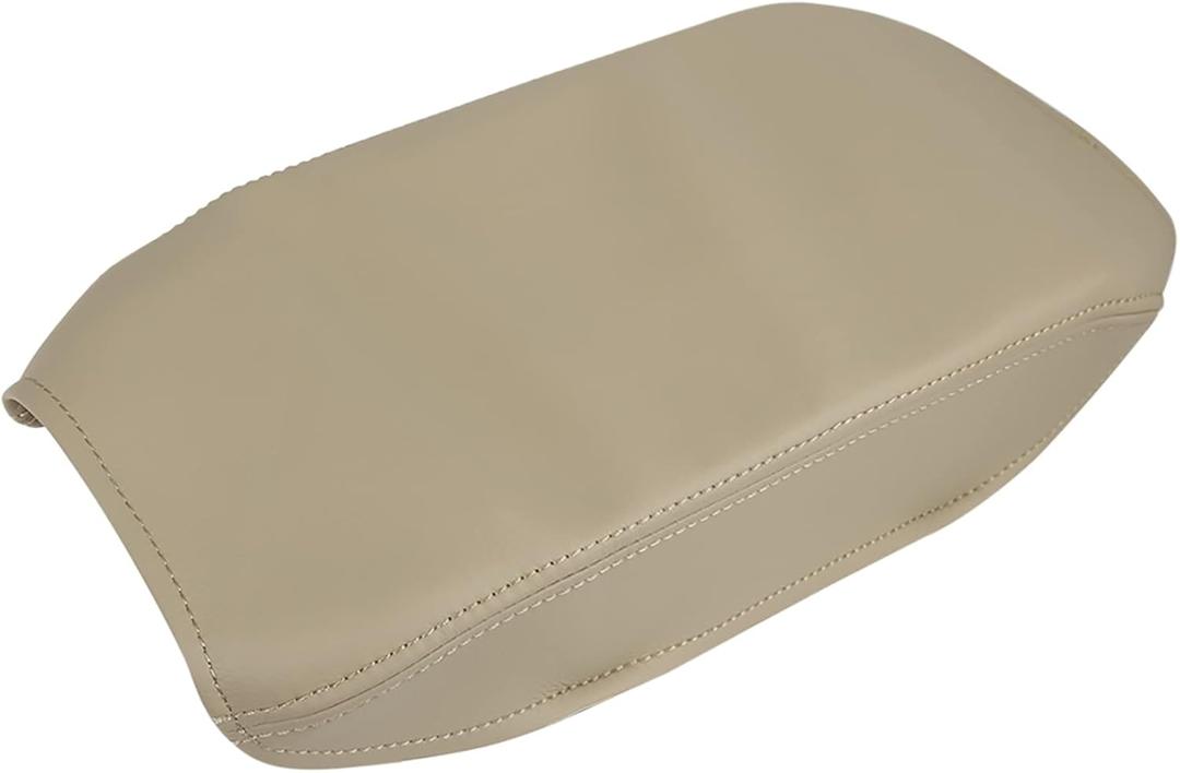 X AUTOHAUX Car Center Console Lid Armrest Seat Box Cover Protector Replacement Microfiber Leather for Toyota Camry 2007-2011 Beige