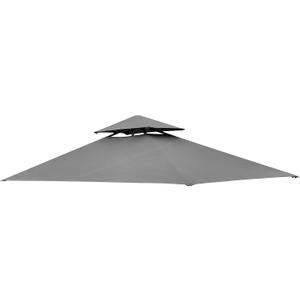 APEX GARDEN Replacement Canopy Top CAN ONLY FIT for Model #L-GG001PST-F 8' X 5' Brown Double Tiered Canopy Grill BBQ Gazebo (Top Only) (Grey) (Gray)