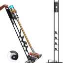 Foho Vacuum Stand Compatible for Dyson V15 V11 V10 V8 V7 V6 with Wheels,Metal Storage Bracket Stand Holder Compatible for Dyson Handheld Cordless Vacuum Cleaners & Accessories & Attachments