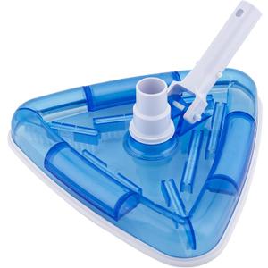 Pool Vacuum Cleaner Head SP1068 Compatible with Hayward with Swivel Hose-Weighted Transparent Triangular,Connect 1-1/4" or 1-1/2" Hose Blue