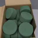 Maitys 16 Pieces Floral Foam with Bowl 4.7 Inch Green DIY Flower Arrangement Kit Round Wet Foam, Wedding Aisle Flowers, Party Decoration