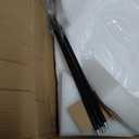 DLLT 3 Lights Semi Flush Mount Ceiling Light Fixture, Modern Black Ceiling Lamp with Double Fabric Shade, Close to Ceiling Lamps for Kitchen, Bedroom, Hallway, Dining Room