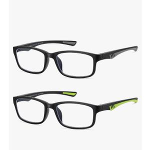 Sport Reading Glasses Men Photochromic Lens Blue Light Blocking Computer Reader Wide Style Spring Hinge Eyeglass LK6082 (+1.75)