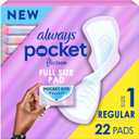 Always Pocket Flexfoam Pads, Size 1, Regular, with Wings, 22 Count