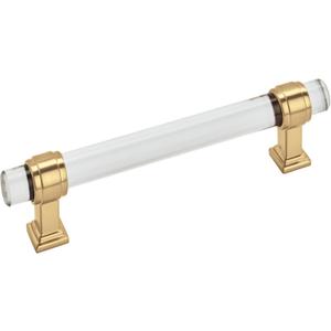 Amerock | Cabinet Pull | Clear/Champagne Bronze | 5-1/16 inch (128 mm) Center to Center | Glacio | 1 Pack | Drawer Pull | Drawer Handle | Cabinet Hardware