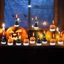 12pcs Halloween Candles, 6 Halloween Pumpkin Candles & 6 Halloween Witch Candle Tabletop Candle Decor Thanksgiving Candles Funny Spooky Candles for Home Halloween Decor