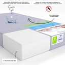 Dream On Me Starbright Breathable Fiber Crib and Toddler Mattress, Greenguard Gold Certified, Soft 3D Mesh Water & Stain Resistant Cover Periwinkle, 52"L x 28"W x 6"Th
