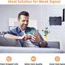 Cell Phone Booster for Home & Office,Up to 2000 sq ft,Cell Phone Signal Booster with Band 66/25/2/4/5/12/13/17,Boost 5G 4G Data for All U.S. Carriers FCC Approved Cell Booster (Grey)