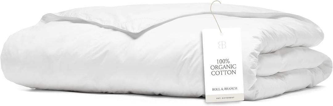 BOLL & BRANCH Down Duvet Insert - Full/Queen, Midweight - Luxury Shell - Cruelty-Free U.S. Down Bedding - Bafflebox, Maintains Loft