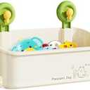 CBJHPZ Bath Toy Storage - Wall Mounted Bath Toy Holder with Suction Cup, Quick Drain Large Capacity Bathtub Toy Storage for Bathroom (Grren)