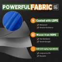 RAINDEWAY Large Tarps 20x50 Feet 8 Mil Multipurpose Blue Waterproof Tarp, 20x50 Feet-Finished Size