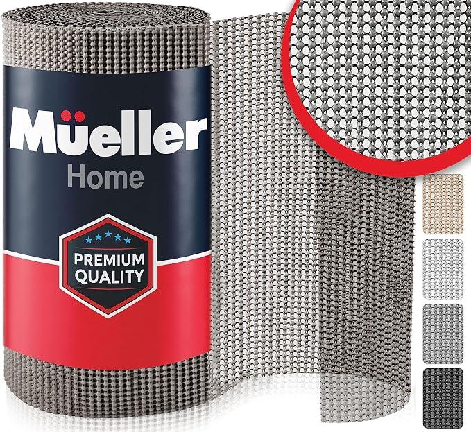 Mueller Ultra-Premium Drawer and Shelf Liner, 12 Inch x 20 FT Heavy-Duty and Slip-Resistant Liner, Durable Non Adhesive Waterproof Roll, for Drawers, Kitchen, Cabinets, Shelves, Desks, Grey