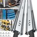 Furniware 1 Pair 265 lb Load Capacity Heavy Duty Locking Drawer Slides 40 36 30 24 20 18 Inch Full Extension Ball Bearing Drawer Glides Side Mount Rail RV Industrial Tool Box Runner, 20 Inch