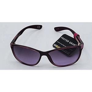 Foster Grant Women's MAXBLOCK Angelina Pink Purple Oval Sunglasses