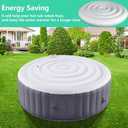 4.5 Ft Inflatable Hot Tub Cover - Energy Saving Lid for Round Hot Tub - Foldable Protective Rain Overflow Cover for Outdoor Inflatable Hot Tubs