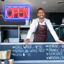 Led Neon Open Signs for Business,16.5"X 9" Ultra Bright Open Signs, Powered by 12V/2A AC Adapter, 6 Levels Adjustable Bright Led Neon Open Sign for Bar Salon Coffee Stores Club Hotel (Horizontal)