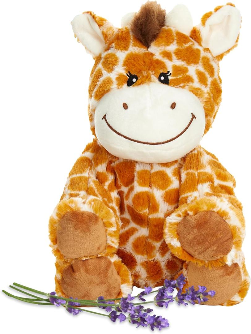 Flirty Giraffe - Microwavable & Weighted Plush Stuffed Animal - Heated Plushie for Warmth - Cute, Soft, Cozy Toy for Adults & Children (Boys, Girls, & Toddlers) by Warm Pals