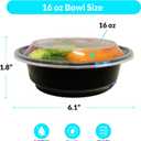 Reli. Meal Prep Bowls w/Lids - 50 Pack (16 oz) | Disposable Bowls with Lids | Microwave/Freezer Safe