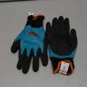 COOLJOB Waterproof Winter Freezer Gloves for Working Gardening Fishing Construction Worker, Double Coated Rubber for Warehouse Cold Refrigeration House, 1 Pair Medium Blue