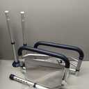 PELEGON Toilet Safety Rails (350 lb) - Adjustable Toilet Safety Frame & Rails, Toilet Safety Rail for Elderly Adults, Toilet Handles for Seniors, Toilet Bars for Elderly & Handicap (Dark Blue)