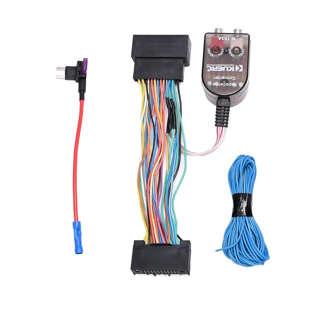 Factory Radio Add a Subwoofer Speaker Amplifier Wire Harness, Replacement for Ford F-150 250 350 450 550, Replacement for Ford Edge/Escape/Explorer/Fiesta/Focus/Mustang