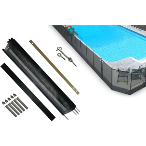 Pool Fence DIY by Life Saver Fencing Section Kit, 4 x 12-Feet, Black