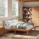 12-Inch Solid Wood Platform Bed | Wooden Slats, No Box Spring Needed, Easy Assembly | King