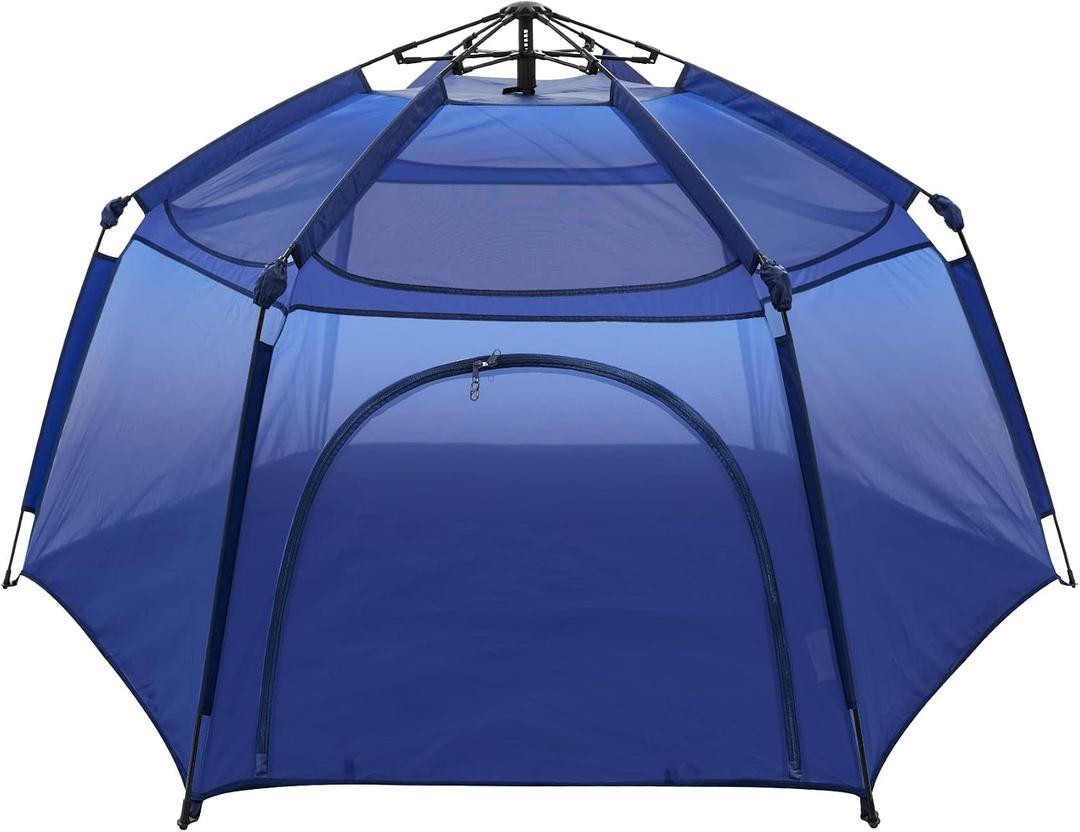 Alvantor® Baby Playpen Pop Up Play Yard 84"x84"x44”Large Kids Play Tent Indoor Outdoor Playhouse Mesh Play Pen, Mosquito Net Playpen Camping Beach Playground for Babies Toddlers Infant, Navy