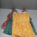 3 Pack Summer Dresses for Women 2025 Sleeveless Sexy Wrap V Neck Floral Sundress Tank Dress (Yellow/Red/Green, XL)