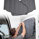 MELIPRON Magnetic Van Window Covers Fit for Ford Transit 150 250 350 High/Medium Roof 2015-2025, Blackout Privacy & Thermal Insulation Side Shades for Van Life & Camping, Easy Install, Gray (Pair)