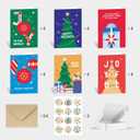 24pcs Business Christmas Cards with Envelopes Stickers, 5'' x 7''
